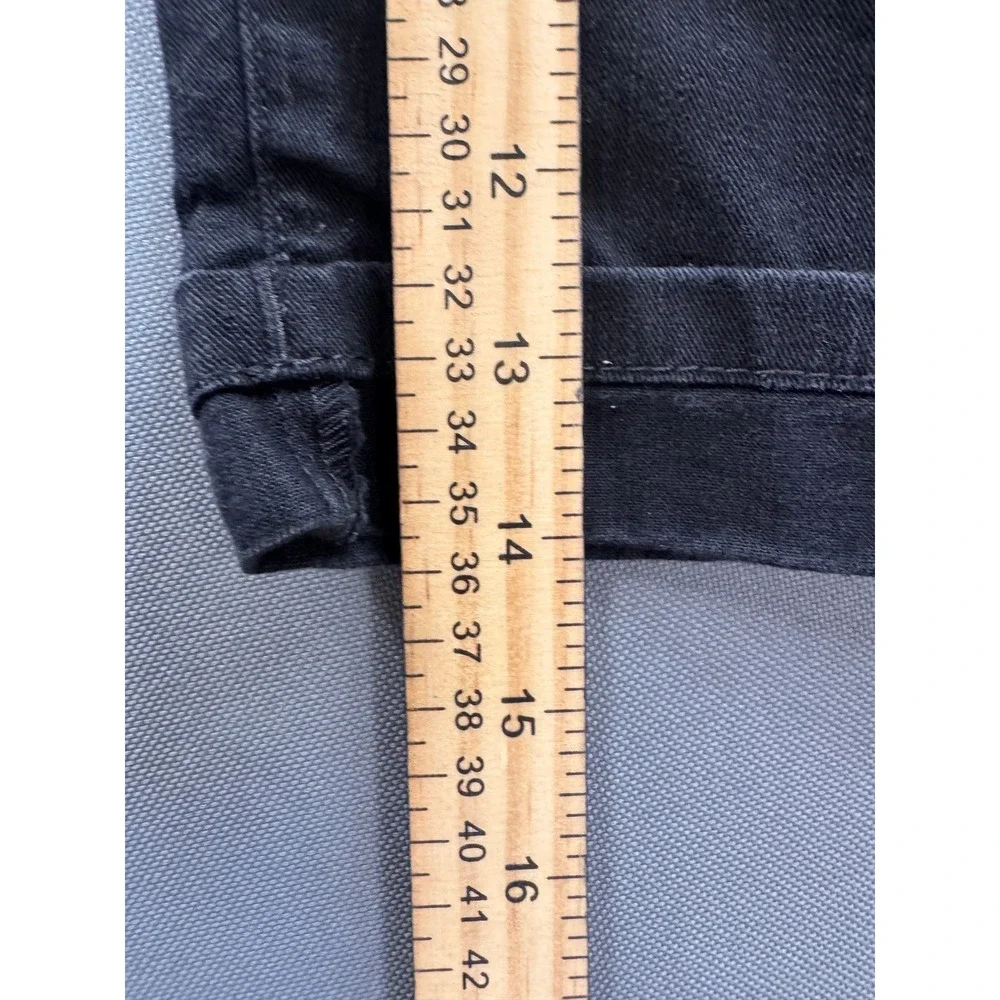 Gloria Vanderbilt Womens Skimmer Black Denim Shorts‎ Cuffed Knee Length Size 12
